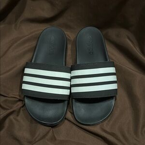 Classic Adidas Black Slides